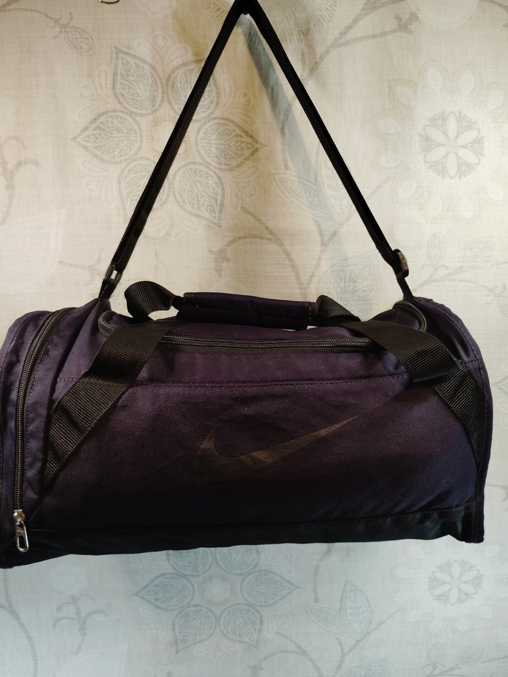 Nike Compact Purple and Black Duffel Bag